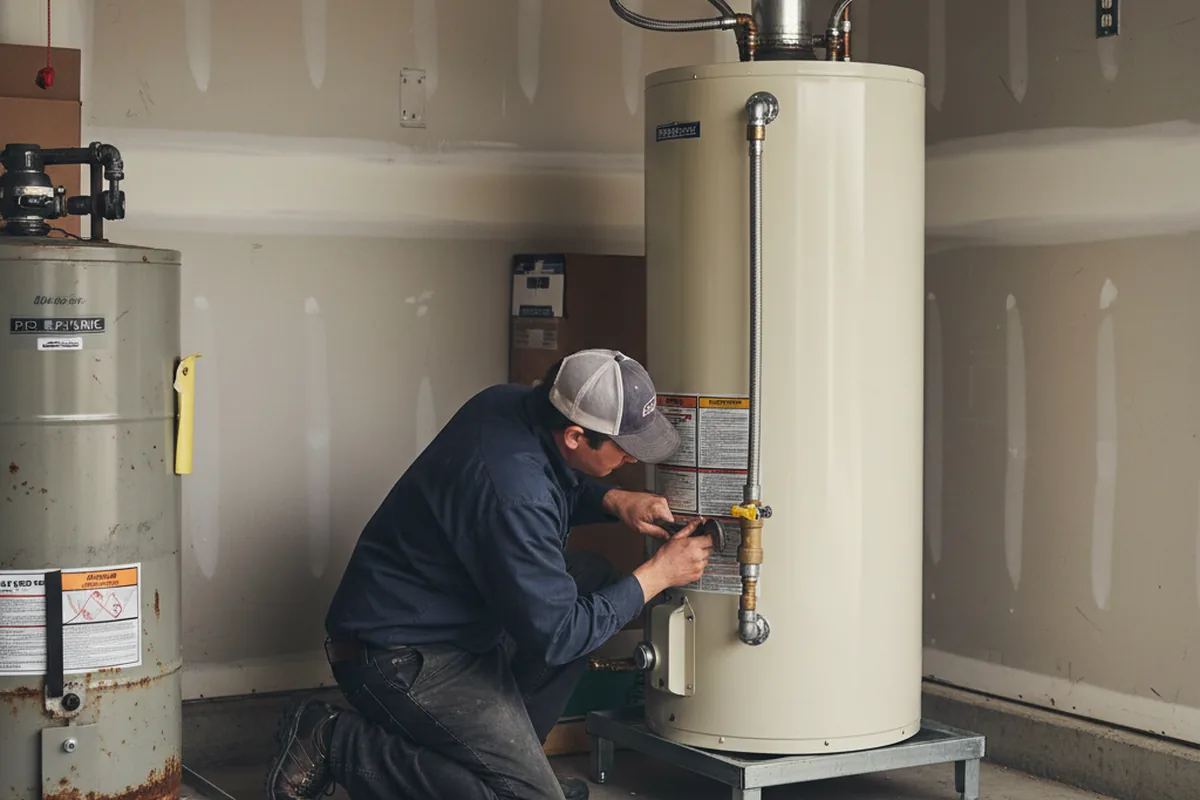 Water heater and shutoff valve replacement in Panora